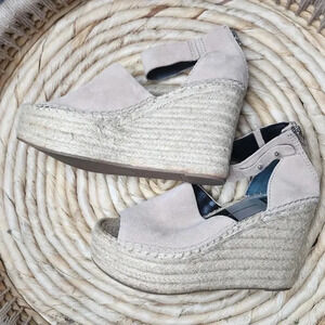 Dolce Vita Suede Wedged‎ Espadrille Size 10 in Beige​